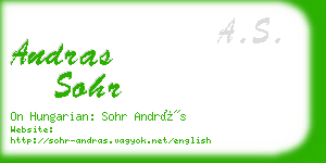 andras sohr business card